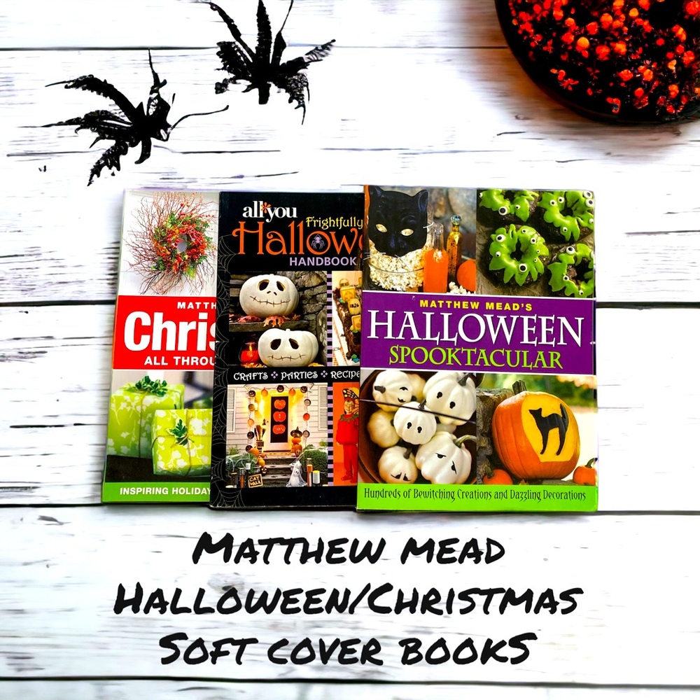 Set of 3 Matthew Mead Halloween/Christmas Collector Soft Cover Books